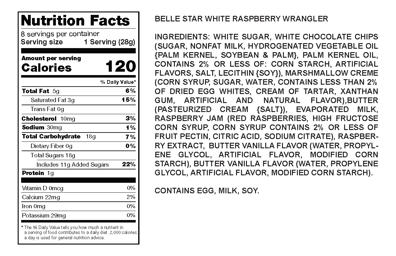 Belle Starr White Raspberry Wrangler